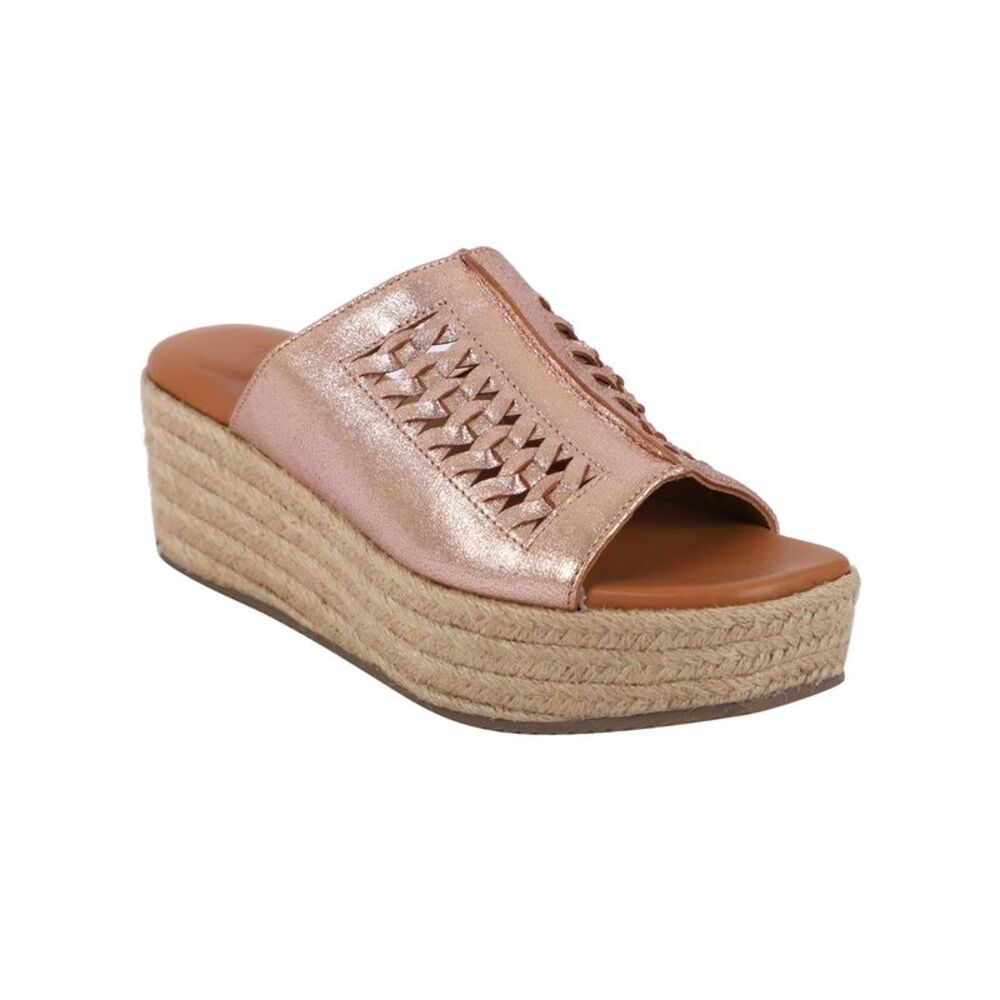GENTLE SOULS KENNETH COLE Womens Pink Silvana Wedge Heeled Mules Shoes 7.5